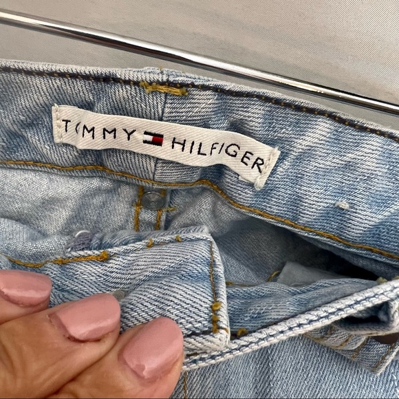 Tommy Hilfiger Jeans Vintage denim shorts Flag Patch Size 8 - Picture 3 of 7